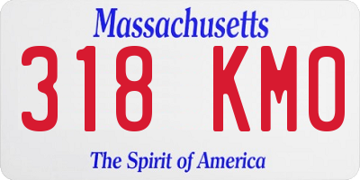 MA license plate 318KM0