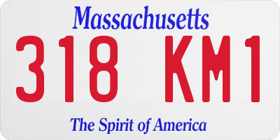 MA license plate 318KM1
