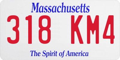 MA license plate 318KM4