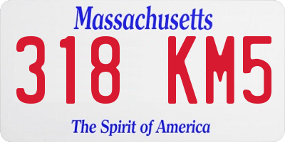 MA license plate 318KM5