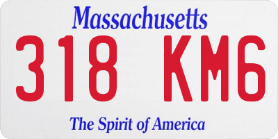 MA license plate 318KM6
