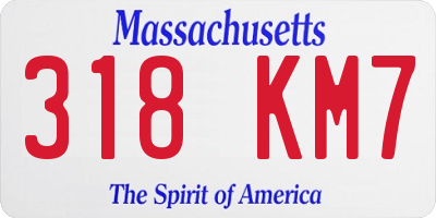 MA license plate 318KM7