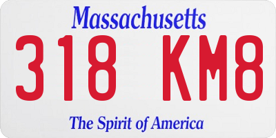 MA license plate 318KM8