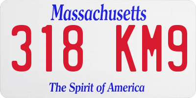 MA license plate 318KM9