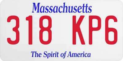 MA license plate 318KP6