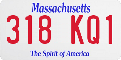 MA license plate 318KQ1