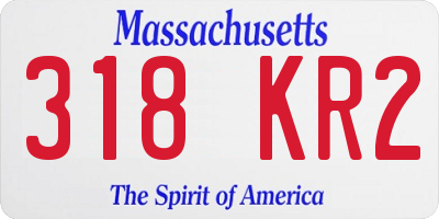 MA license plate 318KR2
