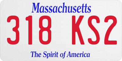 MA license plate 318KS2