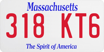 MA license plate 318KT6