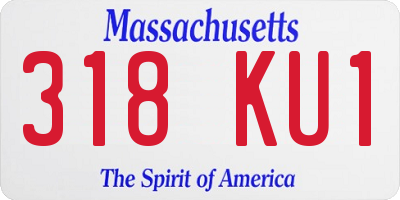 MA license plate 318KU1