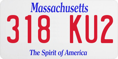 MA license plate 318KU2