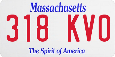MA license plate 318KV0