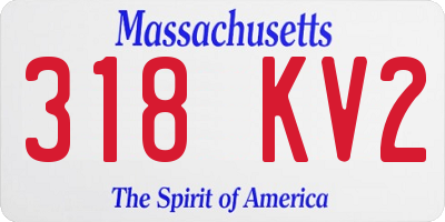 MA license plate 318KV2