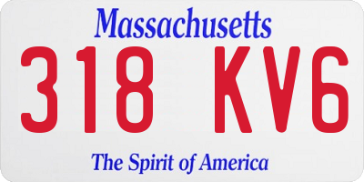 MA license plate 318KV6