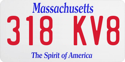 MA license plate 318KV8