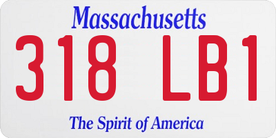 MA license plate 318LB1