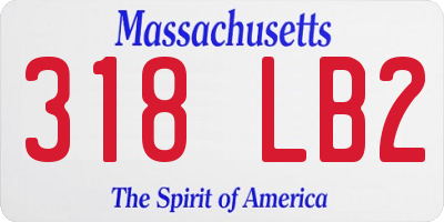 MA license plate 318LB2