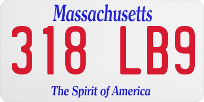 MA license plate 318LB9
