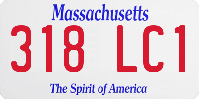 MA license plate 318LC1