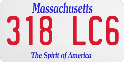 MA license plate 318LC6