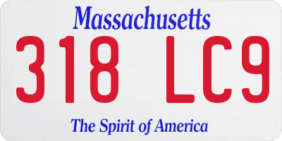 MA license plate 318LC9