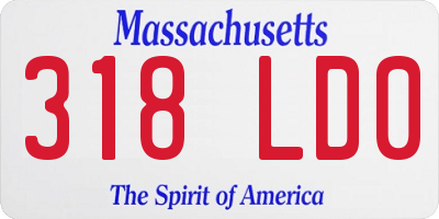 MA license plate 318LD0