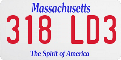 MA license plate 318LD3