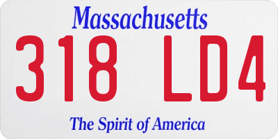 MA license plate 318LD4