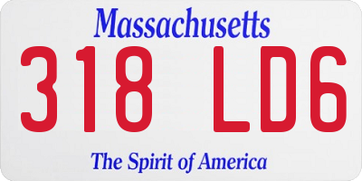 MA license plate 318LD6