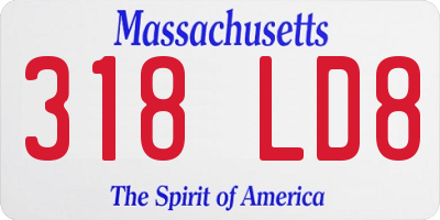 MA license plate 318LD8