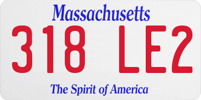 MA license plate 318LE2