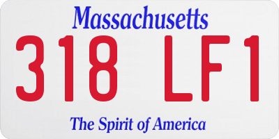 MA license plate 318LF1