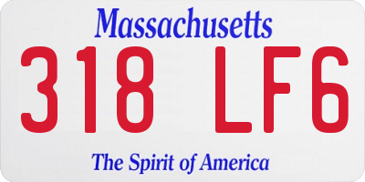 MA license plate 318LF6