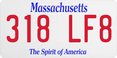 MA license plate 318LF8