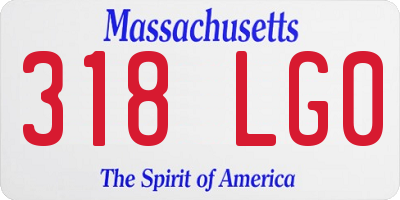 MA license plate 318LG0