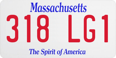 MA license plate 318LG1