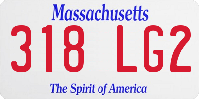 MA license plate 318LG2