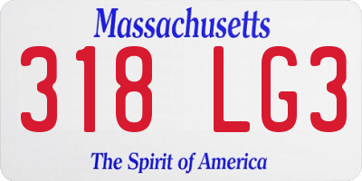 MA license plate 318LG3