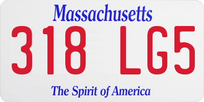 MA license plate 318LG5