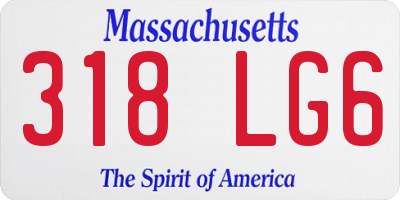MA license plate 318LG6