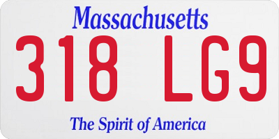 MA license plate 318LG9