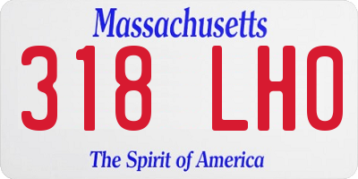 MA license plate 318LH0