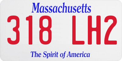 MA license plate 318LH2