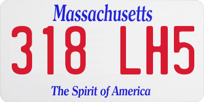MA license plate 318LH5