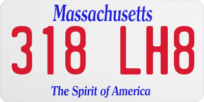 MA license plate 318LH8