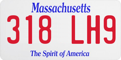 MA license plate 318LH9