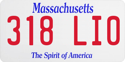 MA license plate 318LI0