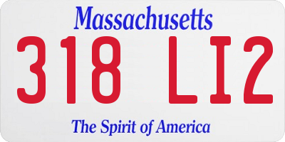 MA license plate 318LI2