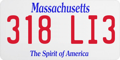 MA license plate 318LI3