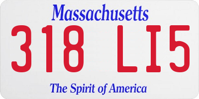 MA license plate 318LI5